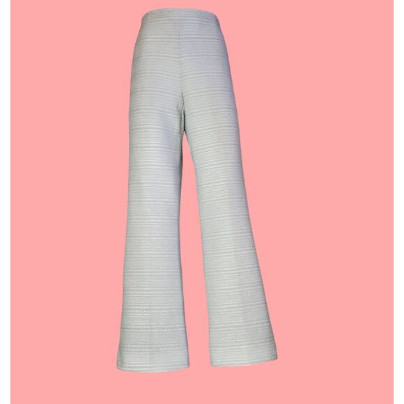 Vintage 60s Silver Gray Flared Trousers - Picture 2 of 8